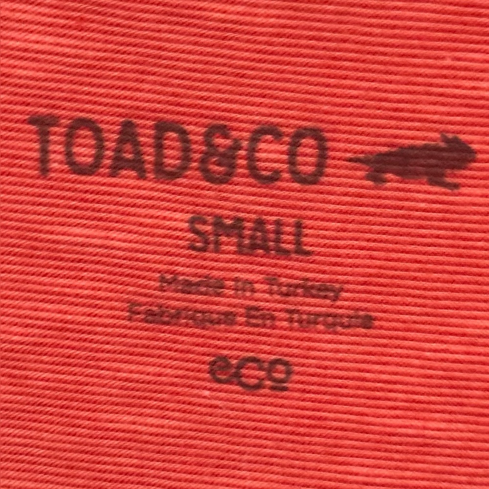 Toad & Co SS Windmere Dress W Sz. S Orange Cotton Pockets Beach Summer Resort - Picture 3 of 9